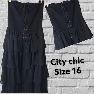 CITY  CHIC BLACK DRESS